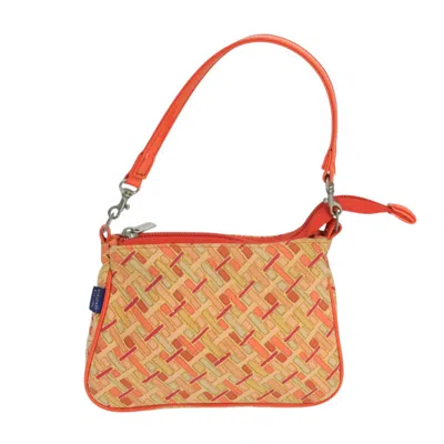Pre-owned Burberry Blue Label Orange Canvas Clutch Bag ()