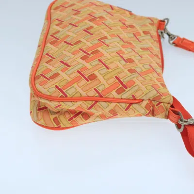 Pre-owned Burberry Blue Label Orange Canvas Clutch Bag ()