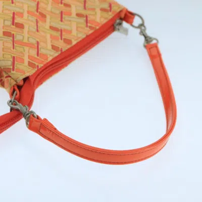 Pre-owned Burberry Blue Label Orange Canvas Clutch Bag ()