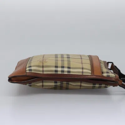 Pre-owned Burberry Haymarket Beige Canvas Shoulder Bag ()