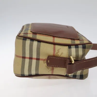 Pre-owned Burberry Haymarket Beige Canvas Shoulder Bag ()