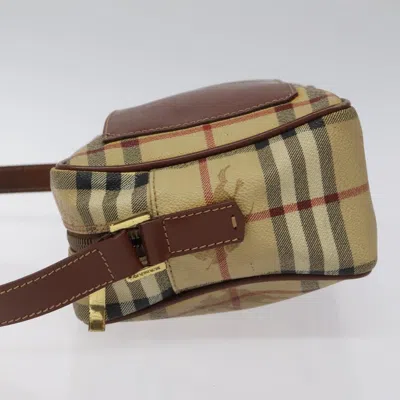 Pre-owned Burberry Haymarket Beige Canvas Shoulder Bag ()