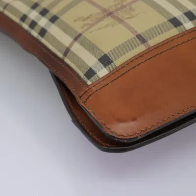 Pre-owned Burberry Haymarket Beige Canvas Shoulder Bag ()