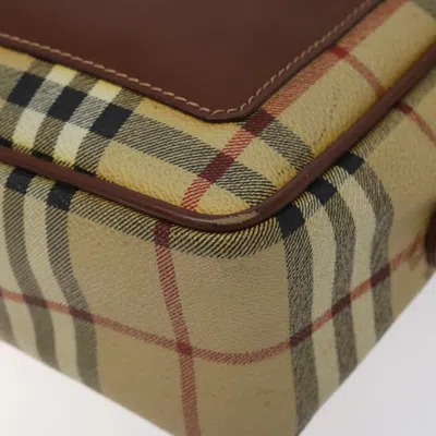 Pre-owned Burberry Haymarket Beige Canvas Shoulder Bag ()