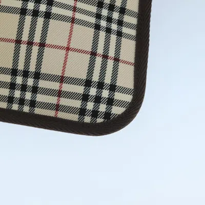 Pre-owned Burberry Nova Check Beige Canvas Clutch Bag ()