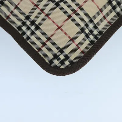 Pre-owned Burberry Nova Check Beige Canvas Clutch Bag ()