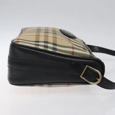 Pre-owned Burberry Nova Check Beige Canvas Shoulder Bag ()