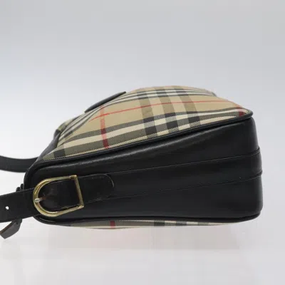 Pre-owned Burberry Nova Check Beige Canvas Shoulder Bag ()