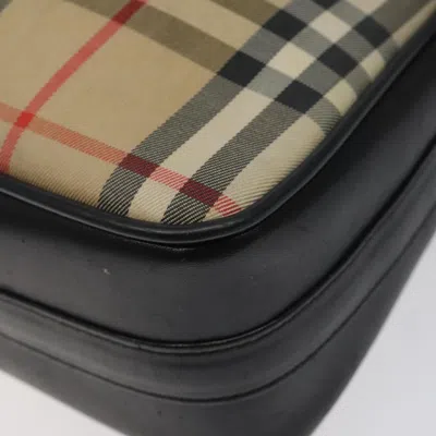 Pre-owned Burberry Nova Check Beige Canvas Shoulder Bag ()