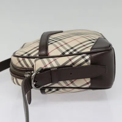 Pre-owned Burberry Nova Check Beige Canvas Shoulder Bag ()
