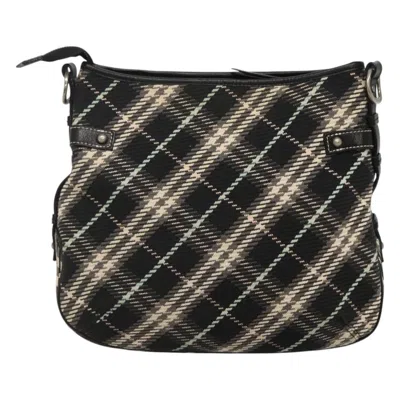 Pre-owned Burberry Nova Check Black Wool Shoulder Bag ()