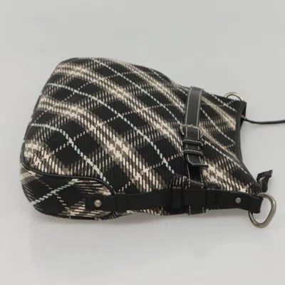 Pre-owned Burberry Nova Check Black Wool Shoulder Bag ()