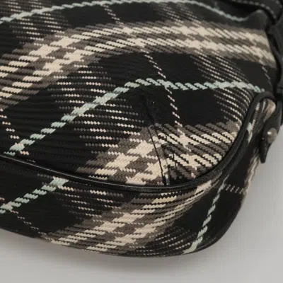 Pre-owned Burberry Nova Check Black Wool Shoulder Bag ()