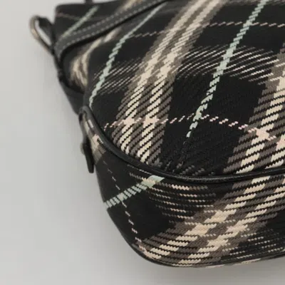 Pre-owned Burberry Nova Check Black Wool Shoulder Bag ()