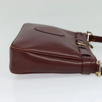 Pre-owned Cartier Must De  Burgundy Leather Shoulder Bag ()