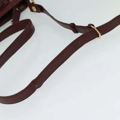 Pre-owned Cartier Must De  Burgundy Leather Shoulder Bag ()