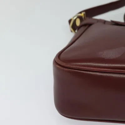 Pre-owned Cartier Must De  Burgundy Leather Shoulder Bag ()