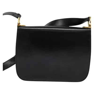 Pre-owned Celine Céline Classic Black Leather Shoulder Bag ()