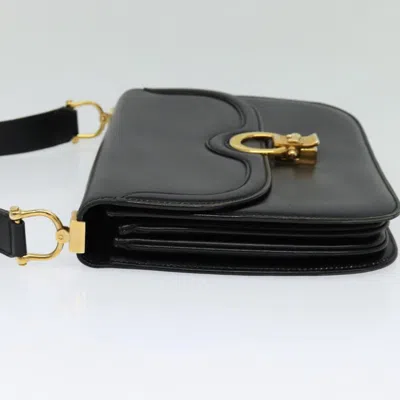 Pre-owned Celine Céline Classic Black Leather Shoulder Bag ()