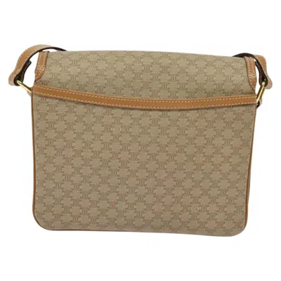 Pre-owned Celine Céline Macadam Beige Canvas Shoulder Bag ()