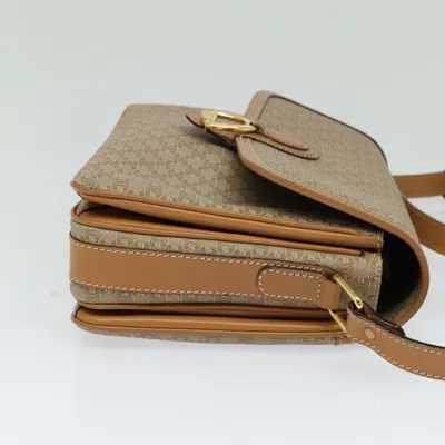 Pre-owned Celine Céline Macadam Beige Canvas Shoulder Bag ()