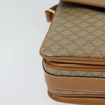 Pre-owned Celine Céline Macadam Beige Canvas Shoulder Bag ()