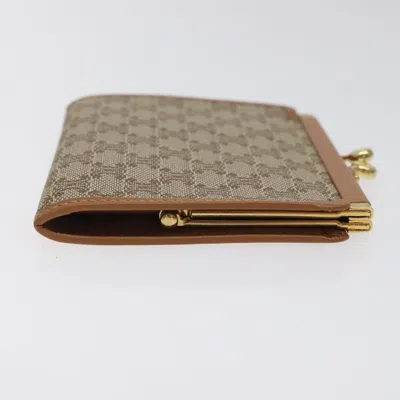 Pre-owned Celine Céline Macadam Beige Canvas Wallet  ()