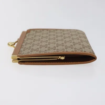 Pre-owned Celine Céline Macadam Beige Canvas Wallet  ()