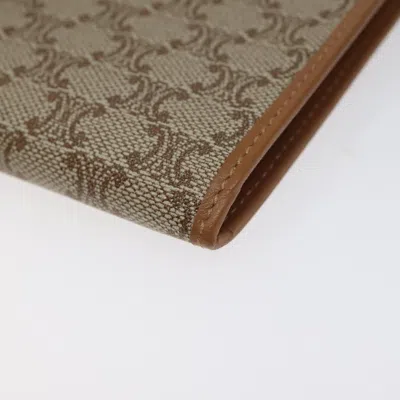 Pre-owned Celine Céline Macadam Beige Canvas Wallet  ()