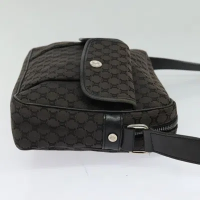 Pre-owned Celine Céline Macadam Black Canvas Shoulder Bag ()