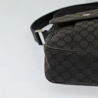 Pre-owned Celine Céline Macadam Black Canvas Shoulder Bag ()