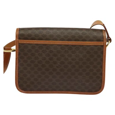Pre-owned Celine Céline Macadam Brown Canvas Shoulder Bag ()