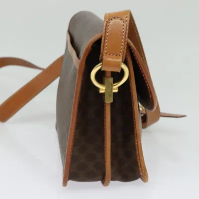 Pre-owned Celine Céline Macadam Brown Canvas Shoulder Bag ()