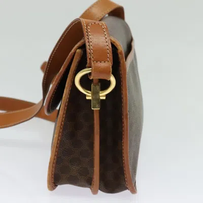 Pre-owned Celine Céline Macadam Brown Canvas Shoulder Bag ()