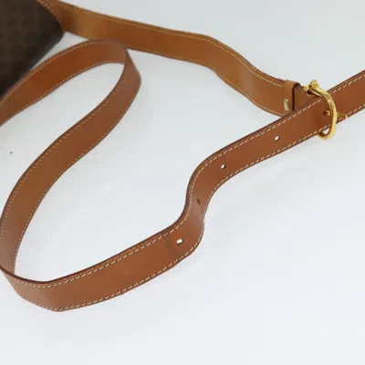 Pre-owned Celine Céline Macadam Brown Canvas Shoulder Bag ()