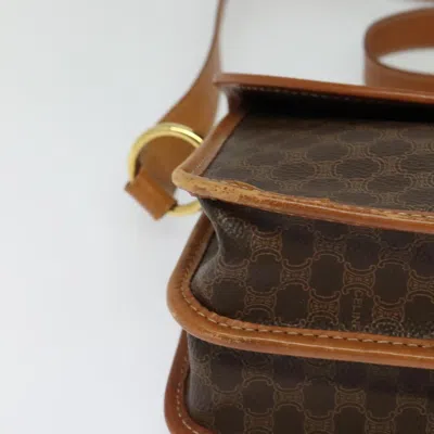 Pre-owned Celine Céline Macadam Brown Canvas Shoulder Bag ()