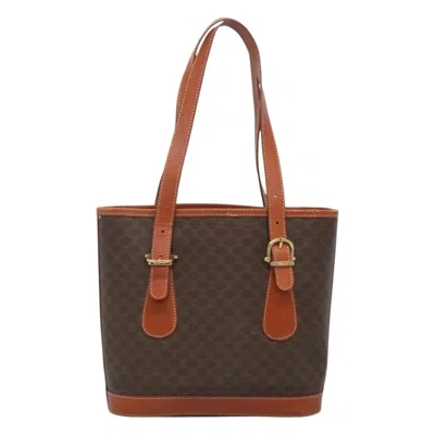 Pre-owned Celine Céline Macadam Brown Canvas Shoulder Bag ()