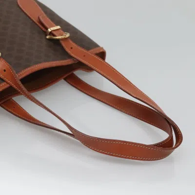 Pre-owned Celine Céline Macadam Brown Canvas Shoulder Bag ()