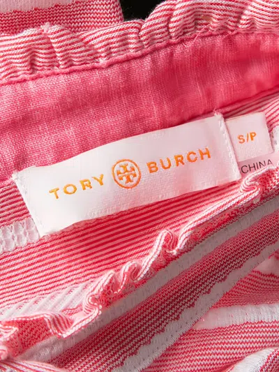 Pre-owned Tory Burch Striped T-shirt In Pink