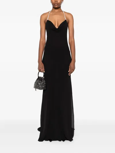 Atu Body Couture Crystal-halter Maxi Dress