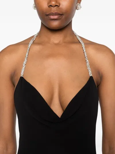 Atu Body Couture Crystal-halter Maxi Dress