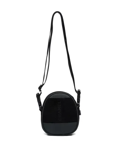 Pre-owned Chanel 2003-2004 Cc-mark Sport Line Shoulder Bag In Black