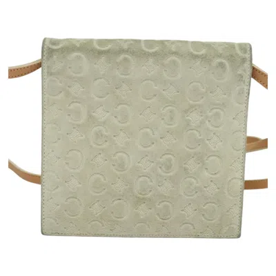 Pre-owned Celine Céline Macadam Grey Suede Wallet  ()