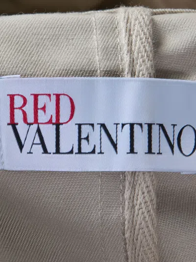 Pre-owned Valentino Double-breasted Cotton Coat In Neutral