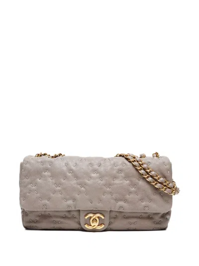 Pre-owned Chanel 2011-2012 Wilde Shoulder Bag In Gray