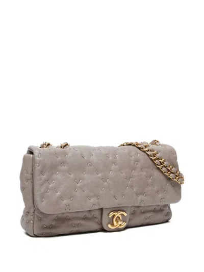 Pre-owned Chanel 2011-2012 Wilde Shoulder Bag In Gray
