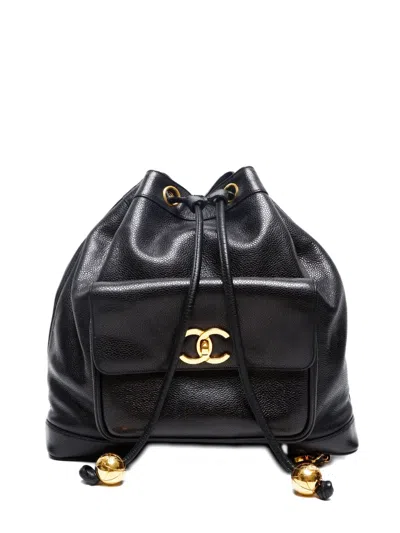 Pre-owned Chanel 1991-1994 Drawstring Leather Backpack