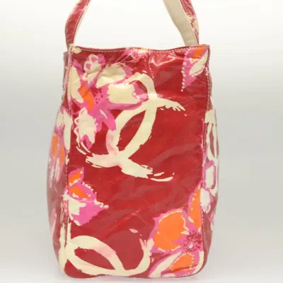 Pre-owned Chanel Coco Mark Red Patent Leather Tote Bag ()
