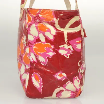 Pre-owned Chanel Coco Mark Red Patent Leather Tote Bag ()