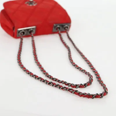 Pre-owned Chanel Flap Bag Red Leather Shoulder Bag ()